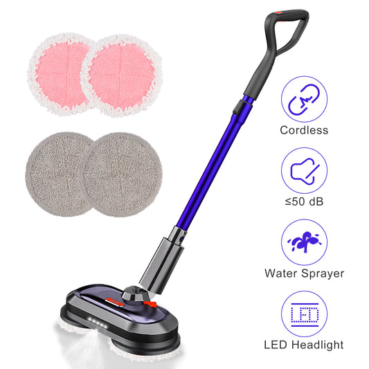 Cordless Electric Mop with 300ml Water Tank (Purple)